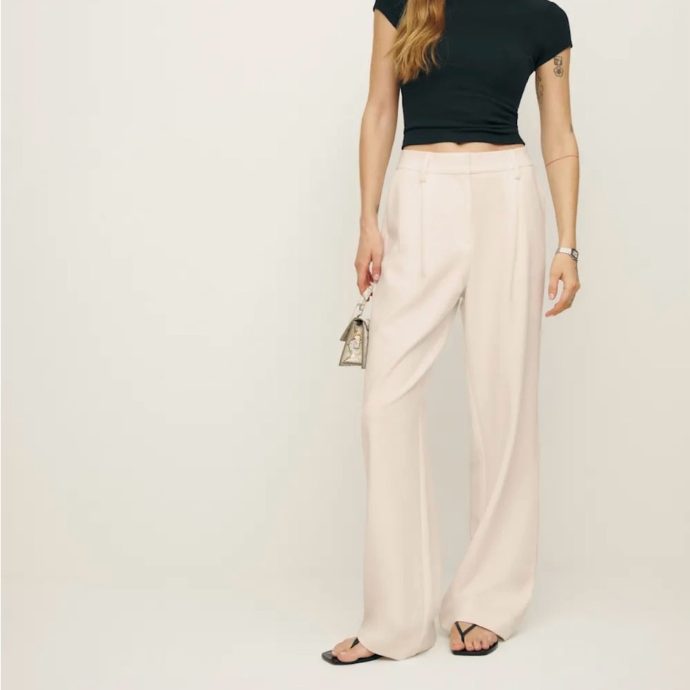 Reformation Cream Wide-Leg Women's Pants